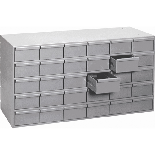 Industrial Drawer Cabinets, 30 Drawers, 33-3/4" W x 17-1/4" D x 21-1/8" H, Grey Superchem Industries