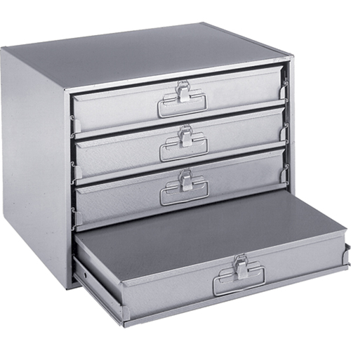 Compartment Box Cabinets, Steel, 4 Slots, 20" W x 15-3/4" D x 15" H, Grey Superchem Industries