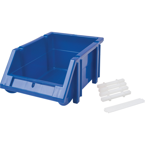 Stack & Hang Bin, 4-13/16" W x 3-3/16" H x 7-1/8" D, Blue Superchem Industries
