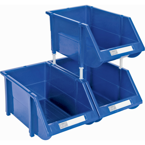 Stack & Hang Bin, 4-13/16" W x 3-3/16" H x 7-1/8" D, Blue Superchem Industries