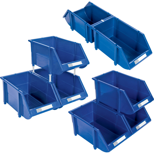 Stack & Hang Bin, 7-7/8" W x 7" H x 17-11/16" D, Blue Superchem Industries