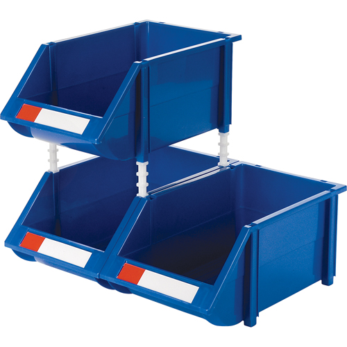 Bac empilable & &agrave; suspendre, 8-3/16" la, 6-3/16" h x 14" p, Bleu Superchem Industries