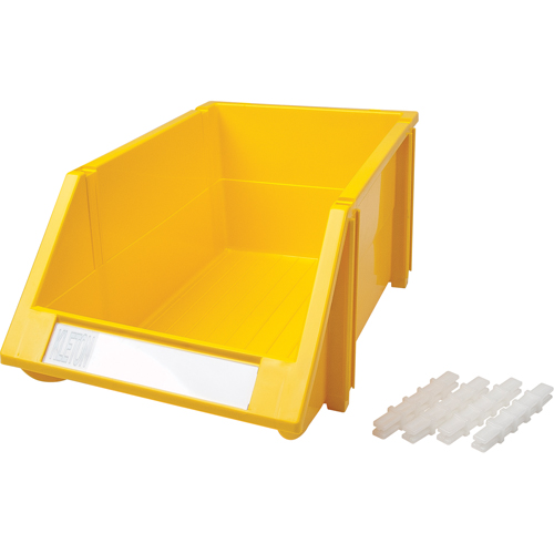 Bac empilable & &agrave; suspendre, 8-3/16" la, 6-3/16" h x 14" p, Jaune Superchem Industries