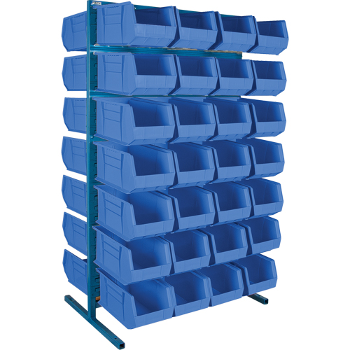 Double-Sided Stationary Bin Rack, 36" W x 24" D x 61" H, 56 Bins Superchem Industries