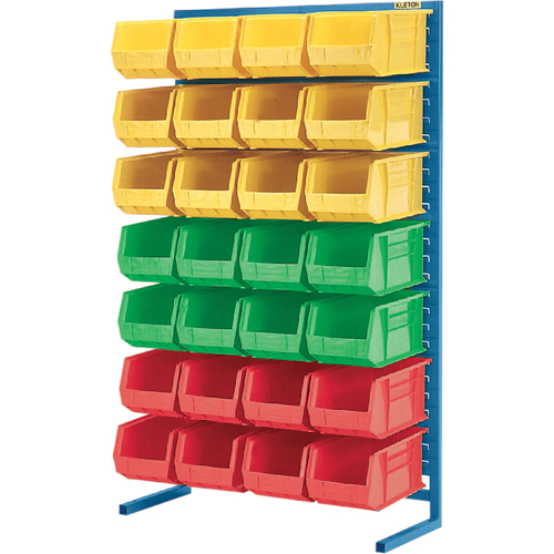Stationary Bin Racks  -Single-Sided - Rack Only, 36" W x 12" D x 61" H Superchem Industries