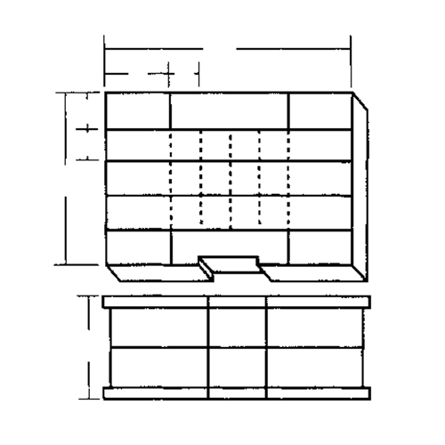 Compartment Case, Plastic, 48 Slots, 15-1/2" W x 11-3/4" D x 5" H, Grey Superchem Industries