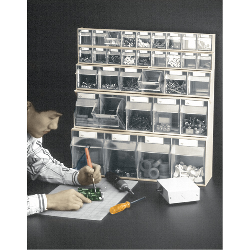 Syst&egrave;me de casiers modulaires Tip-Out, 23-5/8" la x 2-1/2" p x 3-1/8" h, 9 tiroirs Superchem Industries