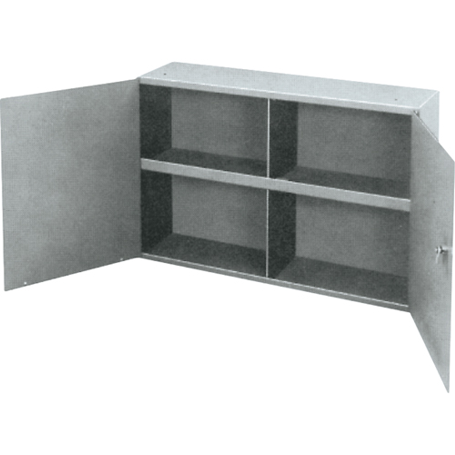 Armoires utilitaires, Acier, 2 Tablettes, 22-1/4" h x 33-3/4" la x 8-1/2" P, Gris Superchem Industries