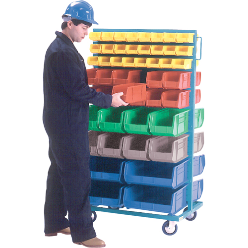 Mobile Bin Racks - Double Sided, 0 Bins, 36" W x 24" D x 67-1/2" H Superchem Industries