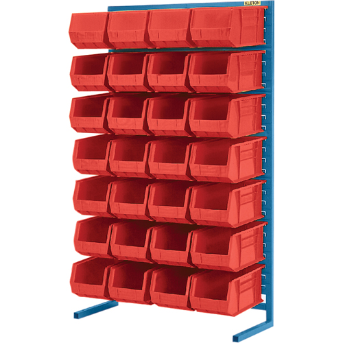 Support stationnaire pour bacs &agrave; un c&ocirc;t&eacute;, 36" la x 12" p x 61" h, 28 bacs Superchem Industries