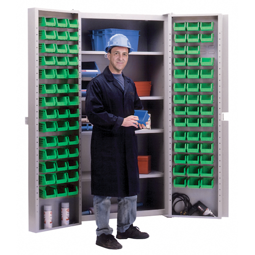Deep-Door Combination Cabinet, 38" W x 24" D x 72" H, 4 Shelves Superchem Industries
