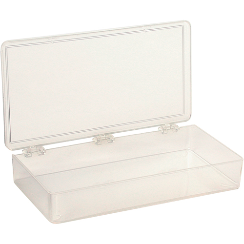K-Resin Compartment Box, Plastic, 4" W x 8" D x 1-3/16" H, Transparent Superchem Industries