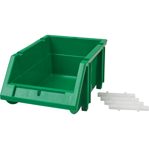 Stack & Hang Bin, 4-13/16" W x 3-3/16" H x 7-1/8" D, Green Superchem Industries