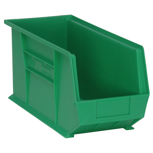 Bacs ultra empilable & suspendable, 8-1/4" la, 9" h x 18" p, Vert Superchem Industries