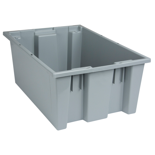 Contenants Stack & Nest, 8" x 19,5" x 13,5", Gris Superchem Industries
