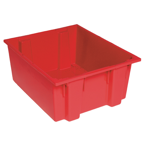 Stack & Nest Totes, 8" x 19.5" x 13.5", Red Superchem Industries