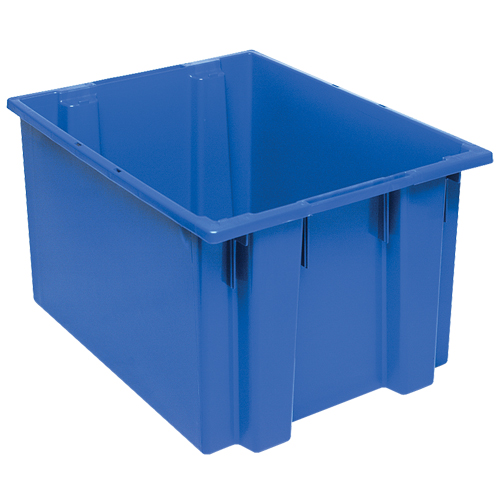 Stack & Nest Totes, 13" x 23.5" x 19.5", Blue Superchem Industries