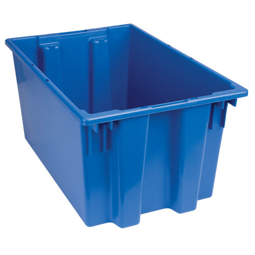Contenants Stack & Nest, 12" x 23,5" x 15,5", Bleu Superchem Industries