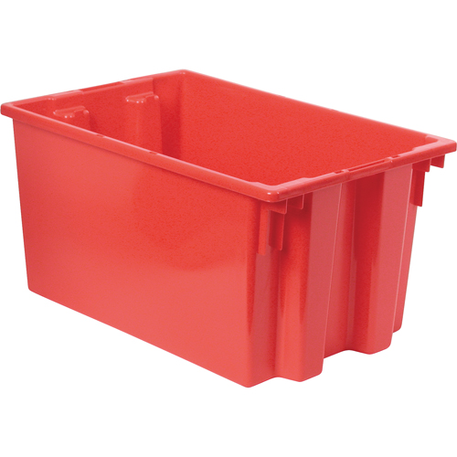 Stack & Nest Totes, 12" x 23.5" x 15.5", Red Superchem Industries