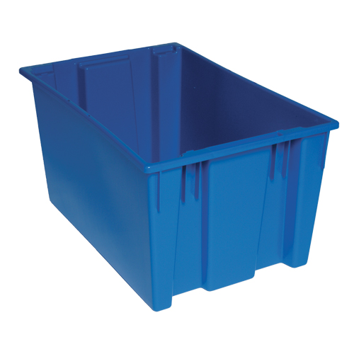 Stack & Nest Totes, 15" x 29.5" x 19.5", Blue Superchem Industries