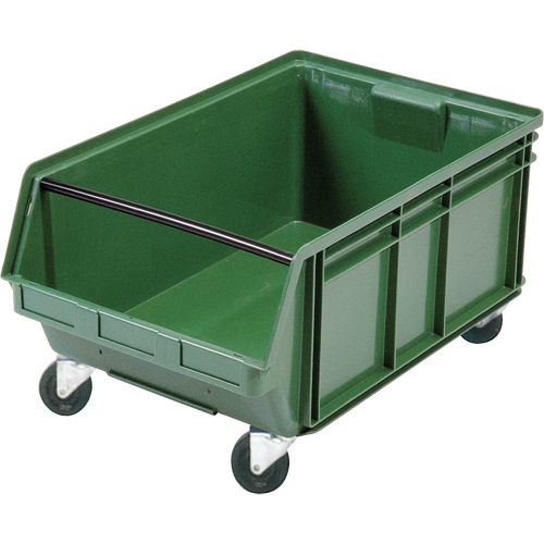 Mobile Giant Stacking Bin, 11-7/8" H x 18-3/8" W x 29" D, 150 lbs. Capacity, Green Superchem Industries
