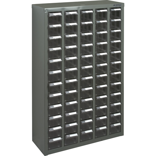 Casiers pour pi&egrave;ces KPC-500, Acier galvanis&eacute;, 60 tiroirs, 22-3/5" x 8-7/10" x 36-9/10", Gris Superchem Industries