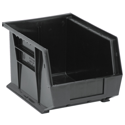 Bacs ultra empilable & suspendable, 8-1/4" la, 7" h x 10-3/4" p, Noir Superchem Industries