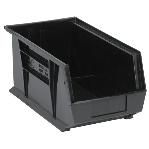 Bacs ultra empilable & suspendable, 8-1/4" la, 7" h x 14-3/4" p, Noir Superchem Industries