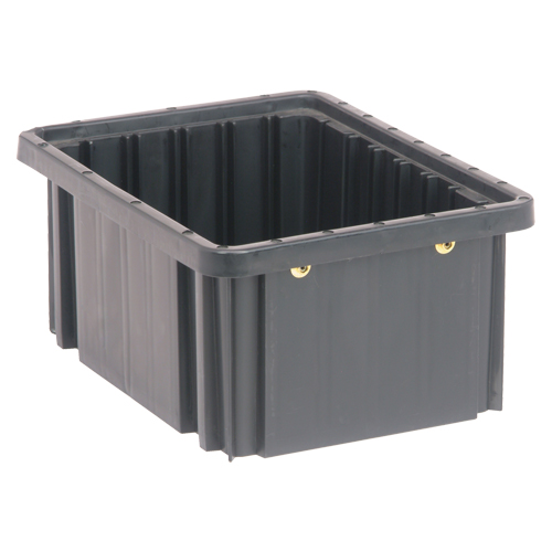 Conductive Dividable Grid Containers, Polypropylene, 8-1/4" W x 10-7/8" D x 5" H, Black Superchem Industries