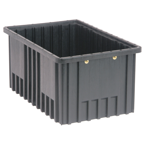 Bacs divisibles conducteurs, Polypropyl&egrave;ne, 10-7/8" la x 16-1/2" p x 8" h, Noir Superchem Industries