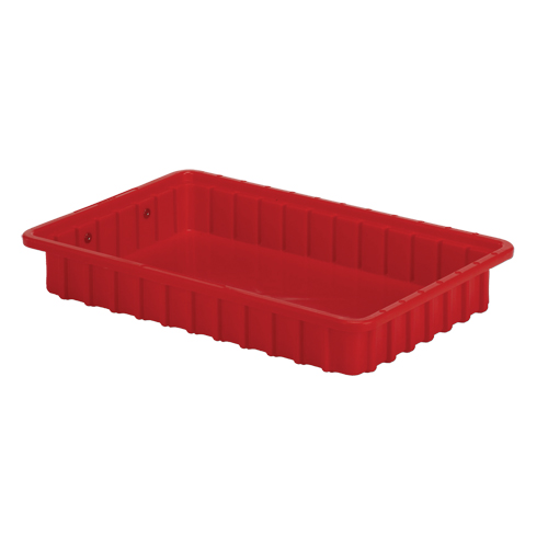 Contenants Divider Box, Poly&eacute;thyl&egrave;ne, 16,5" la x 10,9" p x 2,5" h, Rouge Superchem Industries