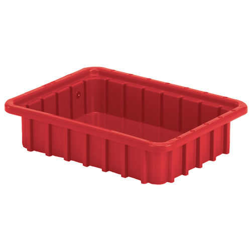 Divider Box&reg; Containers, Polyethylene, 22.4" W x 17.4" D x 5" H, Red Superchem Industries