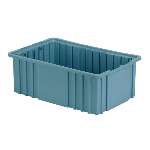 Contenant Divider Box, Poly&eacute;thyl&egrave;ne, 15,5" la x 9,9" p x 6" h, Bleu p&acirc;le Superchem Industries