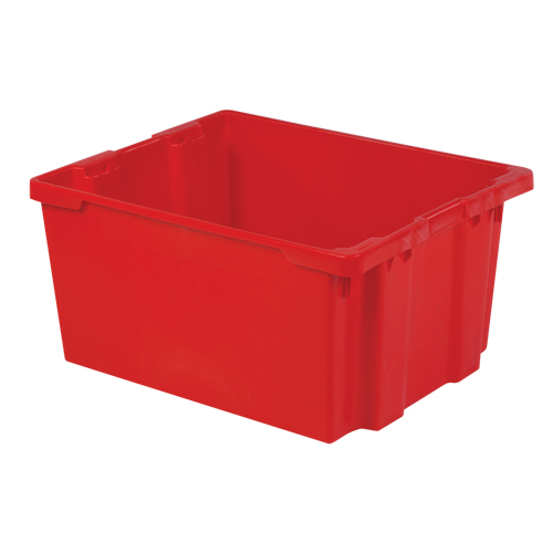 Polylewton Stack-N-Nest&reg; Containers, 15.1" x 30.1" x 24", Red Superchem Industries