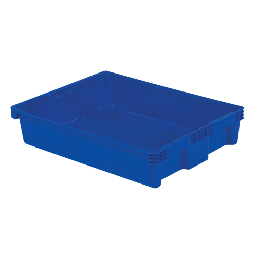 Contenants Stack-N-Nest Polylewton, 6,1" x 29,6" x 22,4", Bleu Superchem Industries