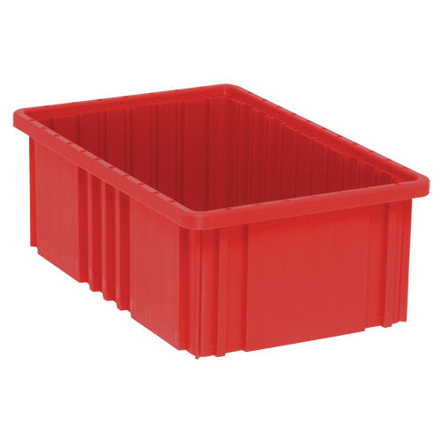 Contenants Divider Box, Plastique, 16,5" la x 10,9" p x 6" h, Rouge Superchem Industries
