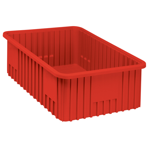 Contenants Divider Box, Plastique, 22,5" la x 17,5" p x 8" h, Rouge Superchem Industries