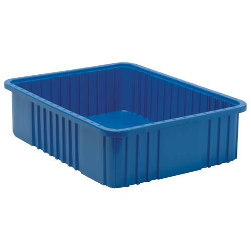 Divider Box&reg; Containers, Plastic, 22.5" W x 17.5" D x 6" H, Blue Superchem Industries