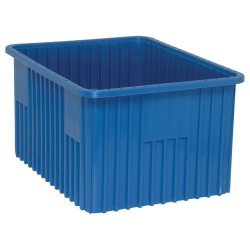 Contenants Divider Box, Plastique, 22,5" la x 17,5" p x 12" h, Bleu Superchem Industries