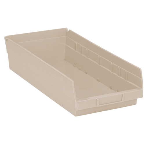 Bac pour &eacute;tag&egrave;re &eacute;conomique, 8-3/8" la, 4" h x 17-7/8" p, Ivoire Superchem Industries