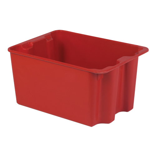 Contenants Stack-N-Nest de Plexton, 19,9" la x 27,5" p x 14" h, Rouge Superchem Industries