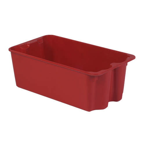 Stack-N-Nest&reg; Plexton Containers, 16.9" W x 30.6" D x 11.1" H, Red Superchem Industries