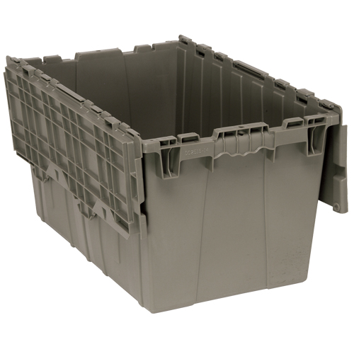 Attached-Top Distribution Container, 16-1/4" x 25-3/8" x 14-1/8", Grey Superchem Industries