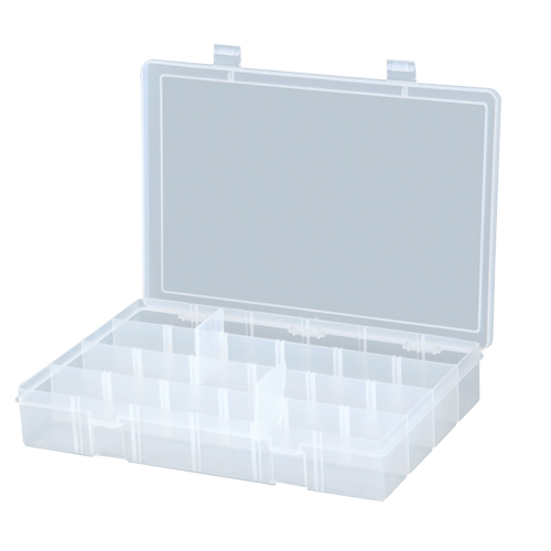 Compact Compartment Cases, 13.125" W x 2.3125" D x 9" H, 24 Compartments Superchem Industries