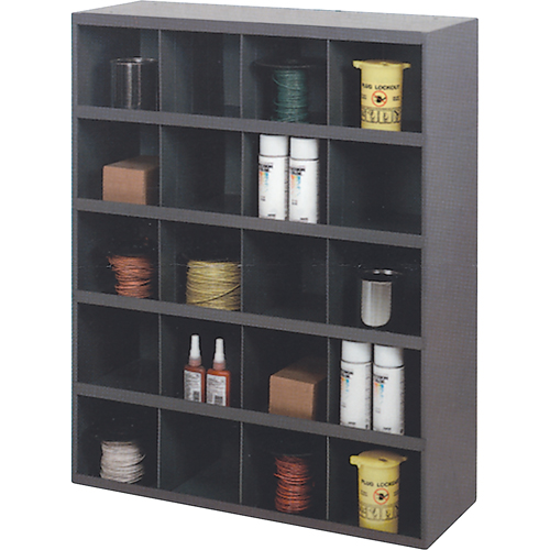 Storage Bin Cabinets, Steel, 20 Drawers, 33-3/4" x 12" x 42", Grey Superchem Industries