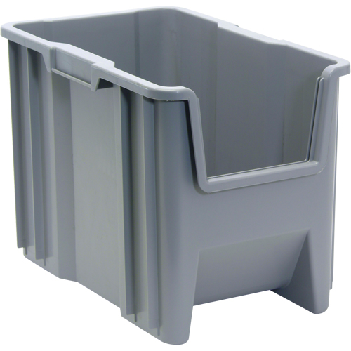 Giant Stacking Containers, 10-7/8" W x 12-1/2" H x 17-1/2" D, Grey Superchem Industries