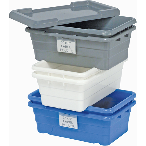 Bacs empilables en crois&eacute;, 11" la x 17,25" p x 12" h, Gris Superchem Industries