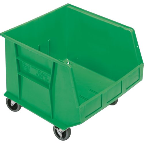 Mobile Bin, 14" H x 16-1/2" W x 18" D, 75 lbs. Capacity, Green Superchem Industries