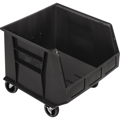 Bac mobile, 14" ha x 16-1/2" la x 18" p, Capacit&eacute; de 75 lb, Noir Superchem Industries