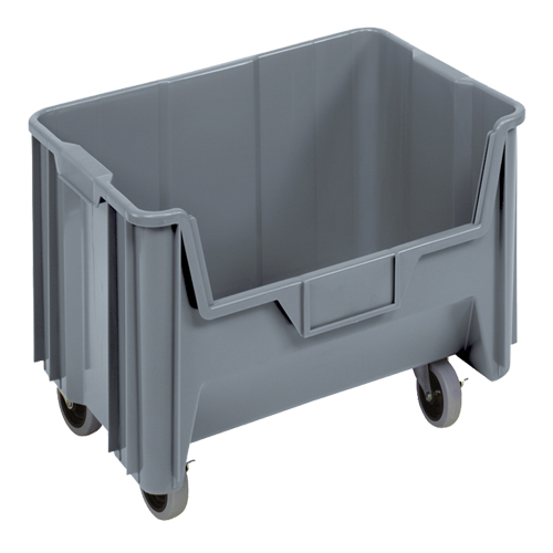 Bac g&eacute;ant mobile empilable, 12-7/16" ha x 19-7/8" la x 15-1/4" p, Capacit&eacute; de 250 lb, Gris Superchem Industries